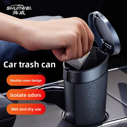 Portable Car Cup Holder Trash Can